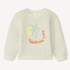 Sweatshirt met surfen borduursel voor babyjongen