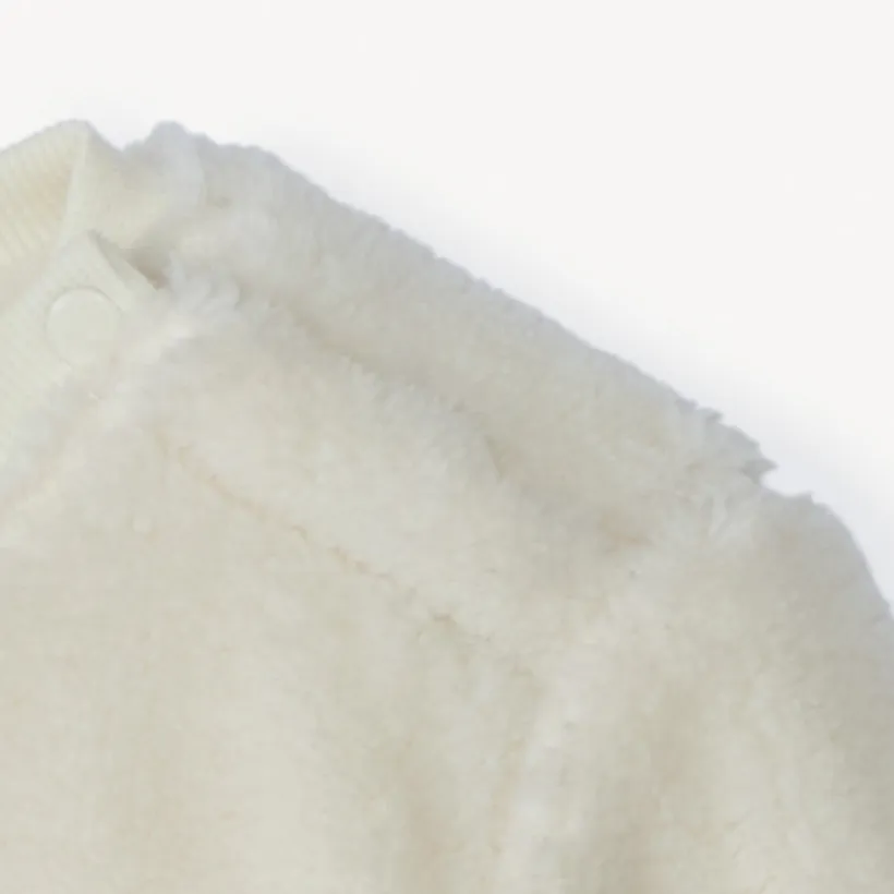 Sweatshirt sherpa met een kerst rendier patch voor babyjongens