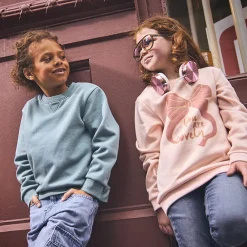 Sweatshirt van effen fleece jongens