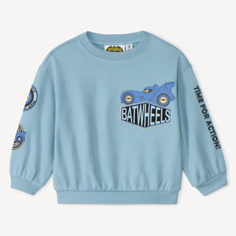Sweatshirt van fleece met Batwheels-print van Warner voor babyjongen