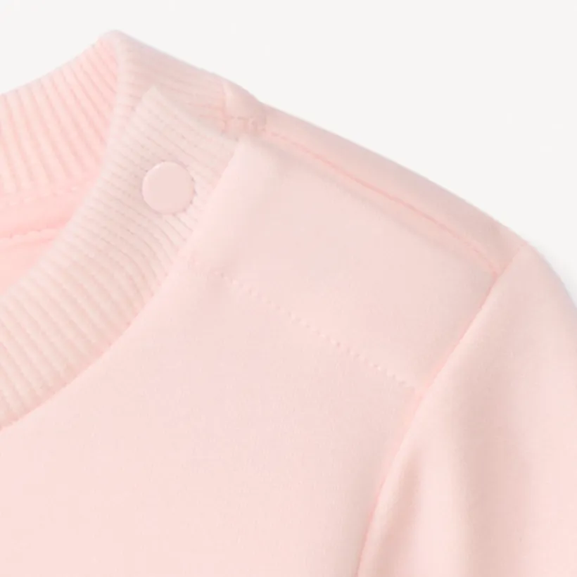 Sweatshirt van fleece met 3D lusjespatches voor babymeisje