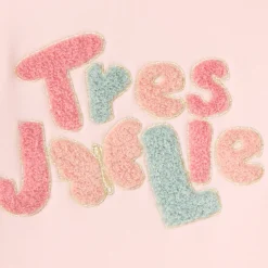 Sweatshirt van fleece met 3D lusjespatches voor babymeisje