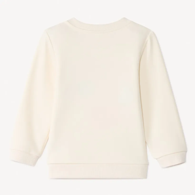 Sweatshirt van fleece met 3D lusjespatches voor babymeisje