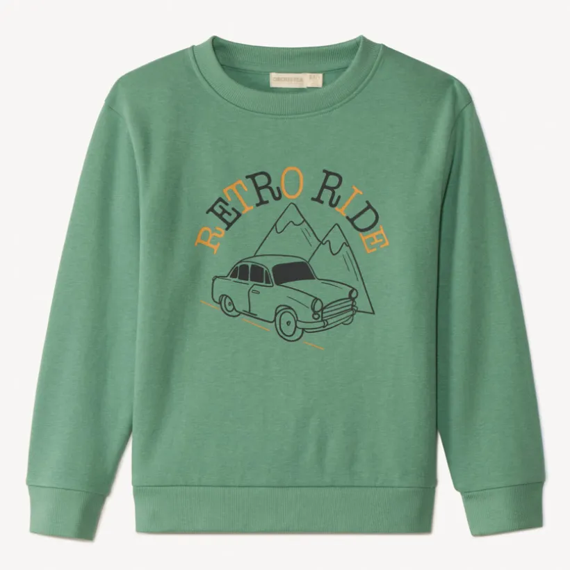Sweatshirt van fleece met fantasieprint jongens