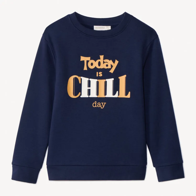 Sweatshirt van fleece met fantasieprint jongens