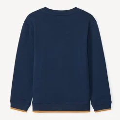 Sweatshirt van fleece met gekleurde lusborduursels jongens