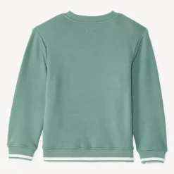 Sweatshirt van fleece met patchletters in lussen jongens