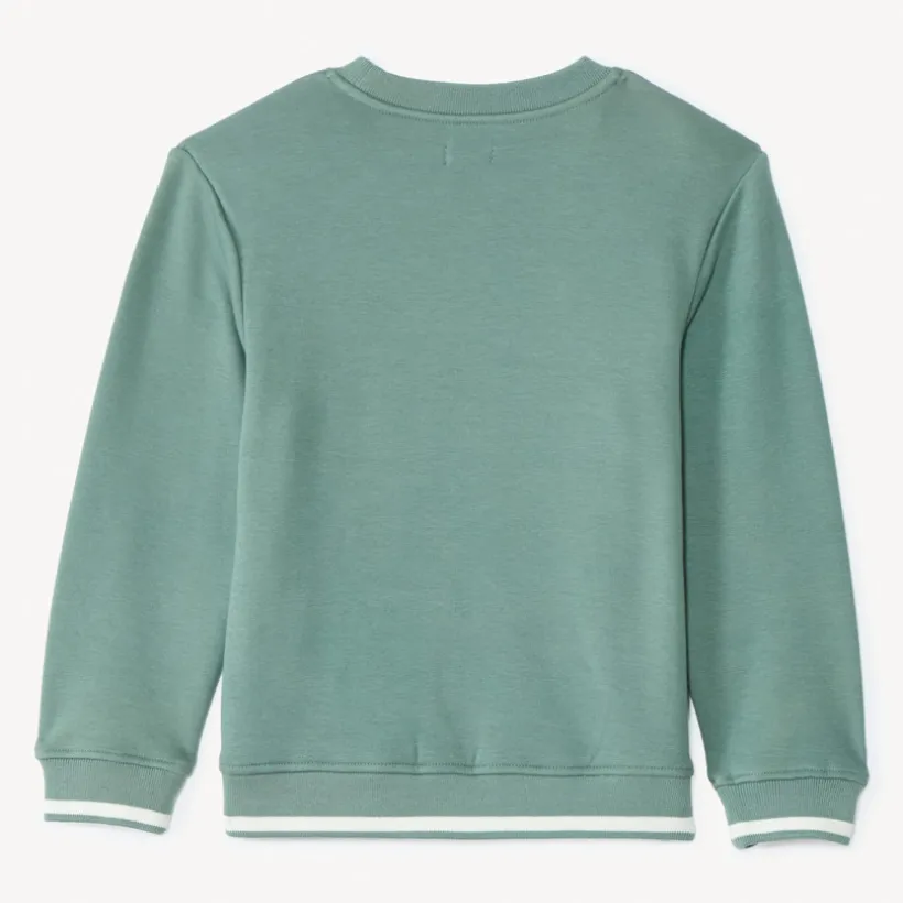 Sweatshirt van fleece met patchletters in lussen jongens