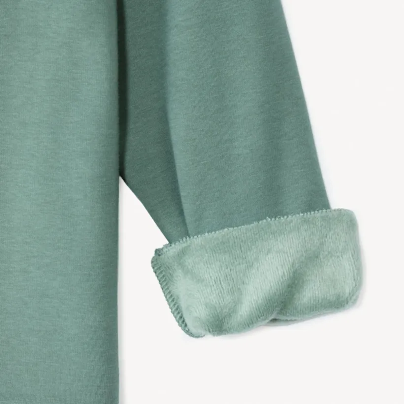 Sweatshirt van fleece met patchletters in lussen jongens
