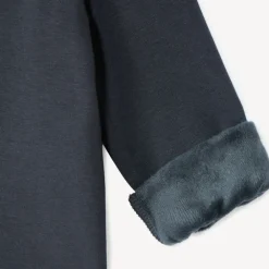 Sweatshirt van fleece met patchletters in lussen jongens