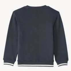 Sweatshirt van fleece met patchletters in lussen jongens