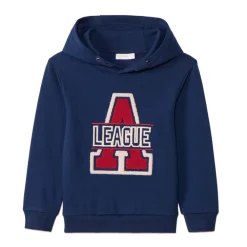 Sweatshirt van geborstelde fleece met 3D-lussenpatch jongens