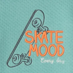 Sweatshirt van gewatteerde fleece met skatemotief voor babyjongen