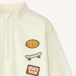 Sweatshirt voor babyjongen met skate-patch