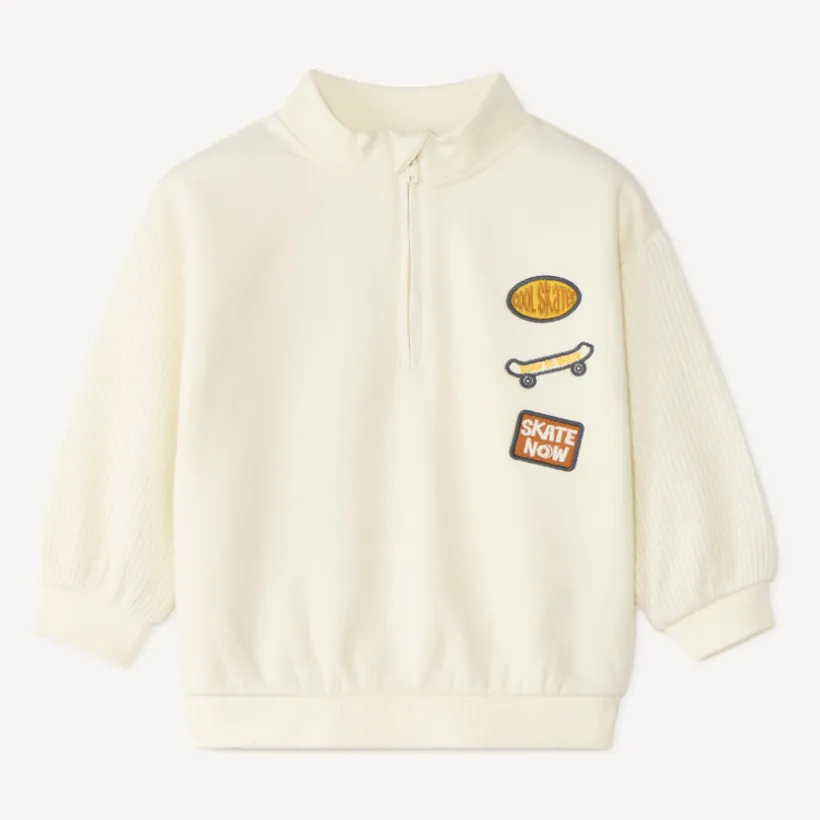 Sweatshirt voor babyjongen met skate-patch