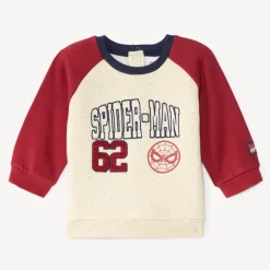 Sweatshirt voor babyjongens met Spider-Man Marvel borduursel