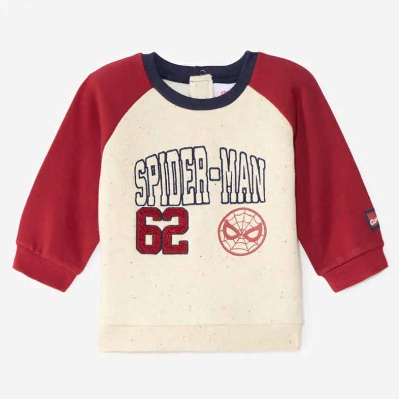 Sweatshirt voor babyjongens met Spider-Man Marvel borduursel