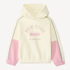 Sweatshirt voor meisjes in colorblock-effect
