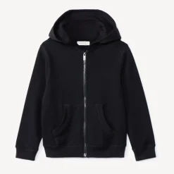 Sweatvest met kap in fleece jongens