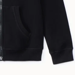 Sweatvest met kap in fleece jongens
