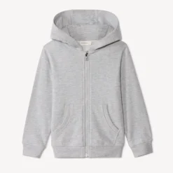 Sweatvest met kap in fleece jongens