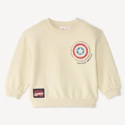 Sweat voor babyjongens van fleece met Captain America Marvel-motief