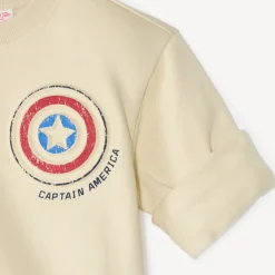 Sweat voor babyjongens van fleece met Captain America Marvel-motief