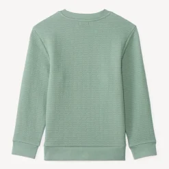 Sweat voor jongens in textuurgebreide stof met fantasieprint