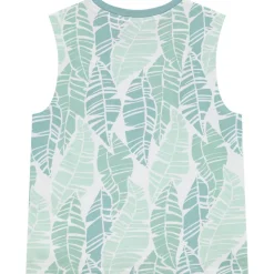 Tanktop met bladerenprint jongens