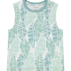 Tanktop met bladerenprint jongens
