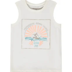 Tanktop met surferprint en borduursels jongens