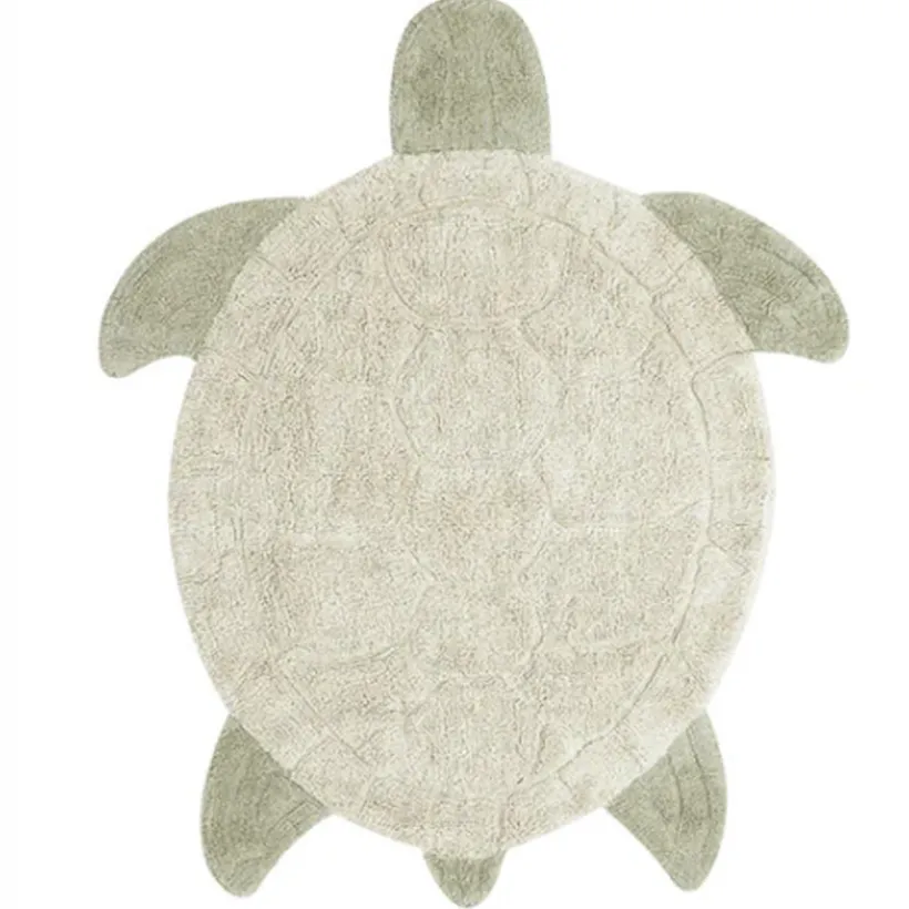 Tapijt voor slaapkamer wasbaar 110x130cm Sea Turtle