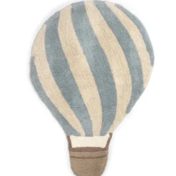 Tapijt wasbaar 104x74cm Luchtballon Parel blauw