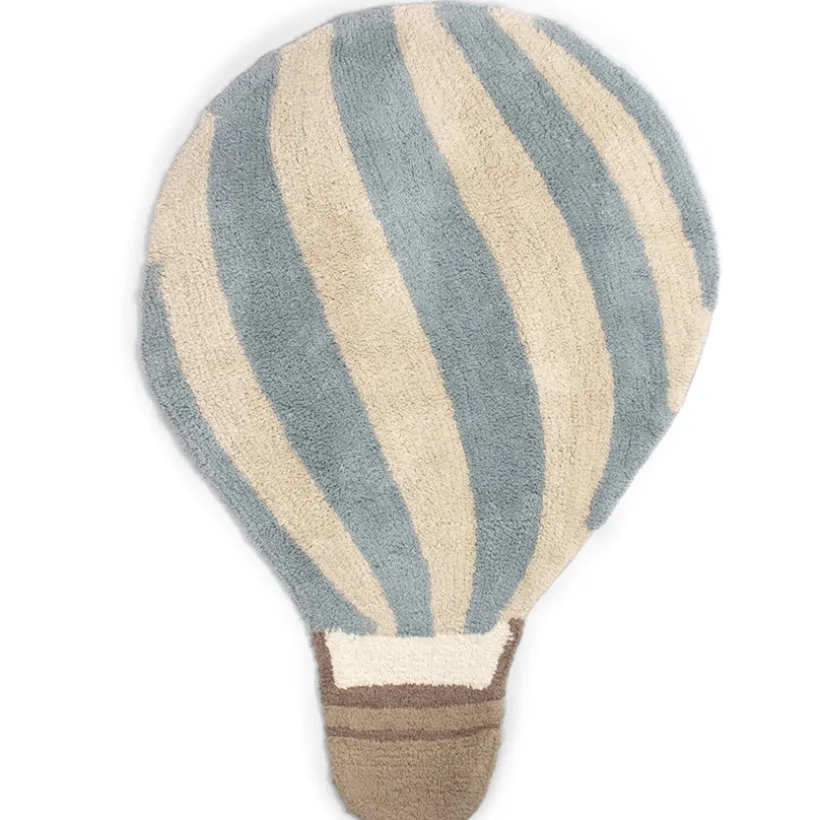 Tapijt wasbaar 104x74cm Luchtballon Parel blauw