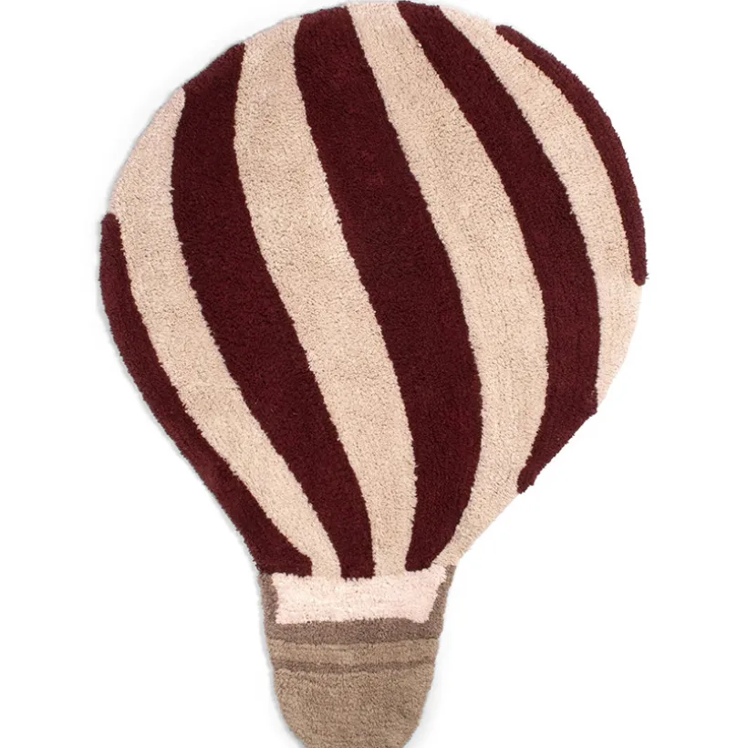 Tapijt wasbaar 104x74cm Luchtballon Donker rood