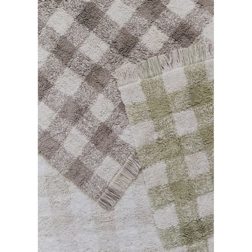 Tapijt wasbaar 90x120cm Vichy Bruin