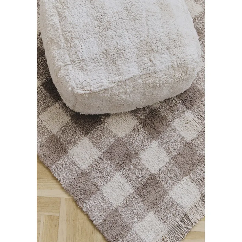 Tapijt wasbaar 90x120cm Vichy Bruin