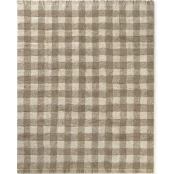 Tapijt wasbaar 90x120cm Vichy Bruin