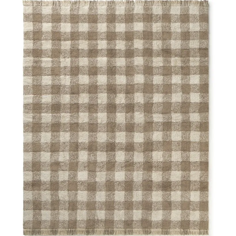 Tapijt wasbaar 90x120cm Vichy Bruin