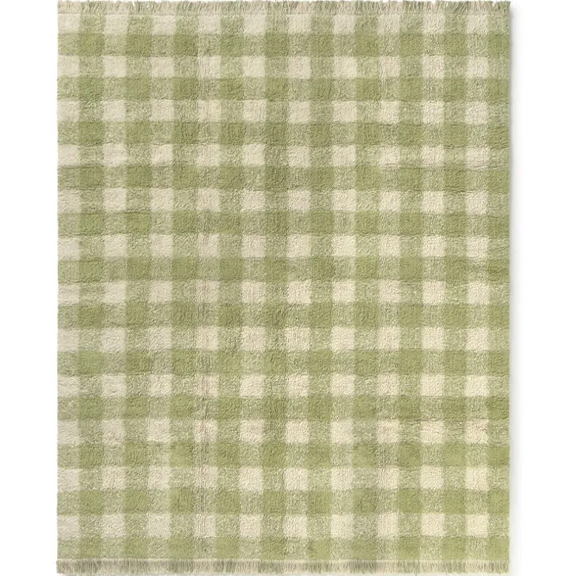 Tapijt wasbaar 90x120cm Vichy Matcha