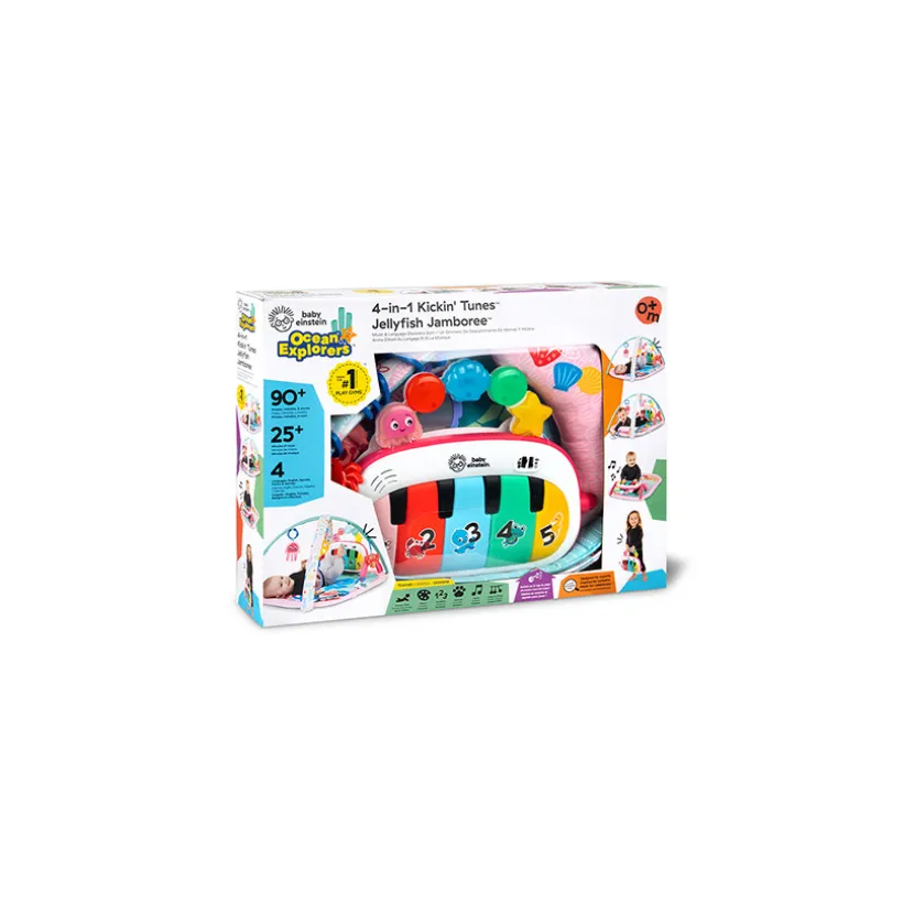 TAPIS D'EVEIL 4 EN 1 KICKIN TUNES MEDUSE ROSE
