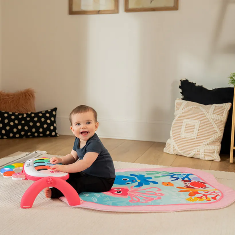TAPIS D'EVEIL 4 EN 1 KICKIN TUNES MEDUSE ROSE