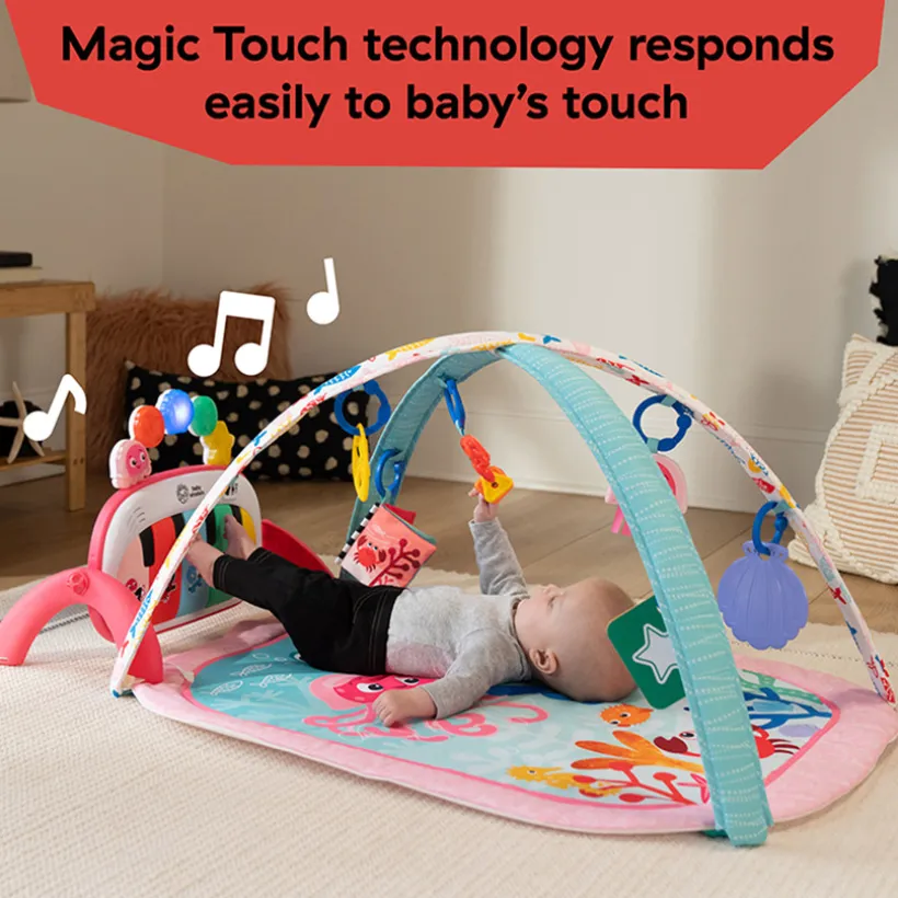 TAPIS D'EVEIL 4 EN 1 KICKIN TUNES MEDUSE ROSE