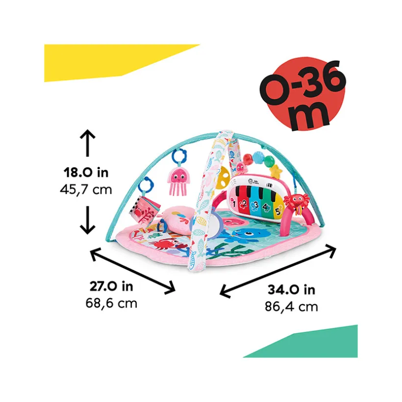 TAPIS D'EVEIL 4 EN 1 KICKIN TUNES MEDUSE ROSE