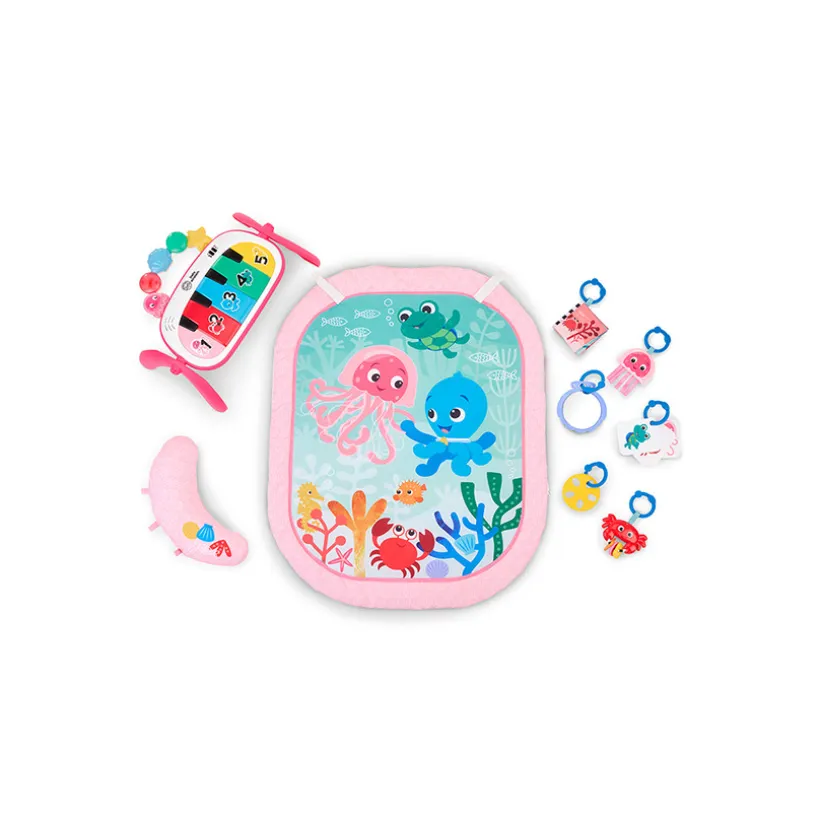 TAPIS D'EVEIL 4 EN 1 KICKIN TUNES MEDUSE ROSE