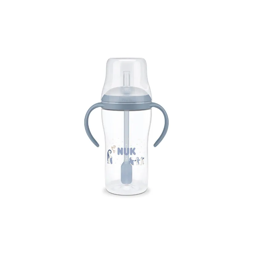 TASSE D'APPRENTISSAGE PAILLE PERFECT MATCH 260ML BLEU 8M+
