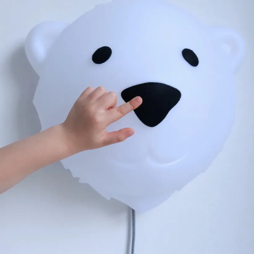 Teddybeer wandlamp - voetschakelaar