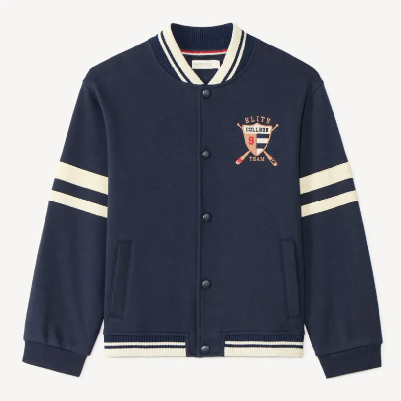Teddy gilet jongens van fleece met decorative borduring