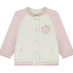 Teddy jas in fleece met colour block effect meisjes