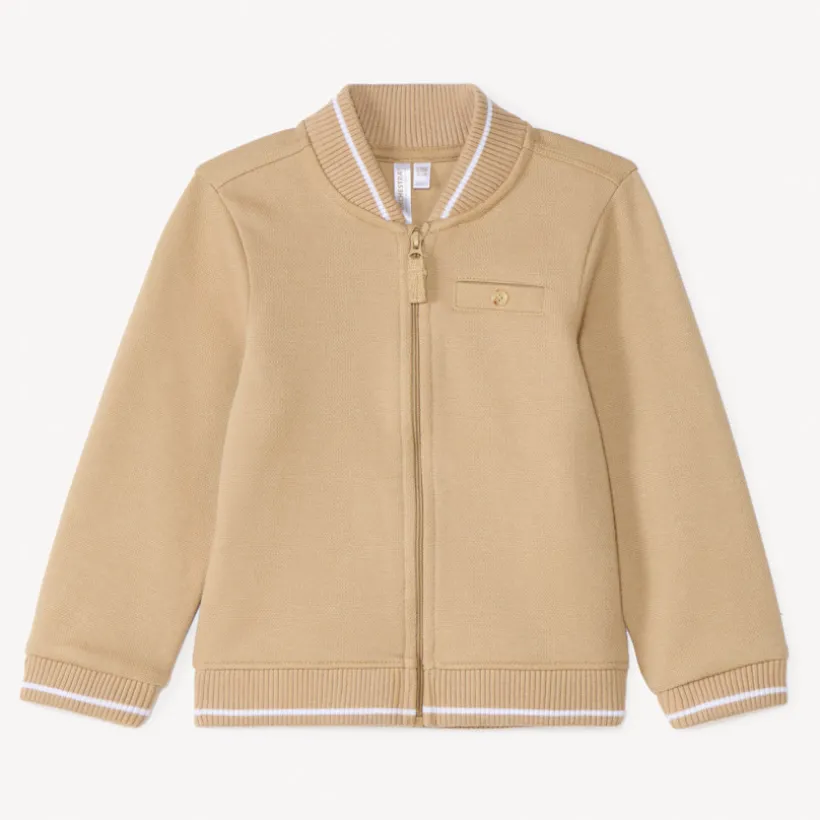 Teddy kraag gebreide vest voor babyjongen